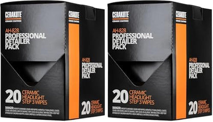 Cerakote Ceramic Headlight Restoration Kit 10 Wipes No Tools Required Long Lasting Shine