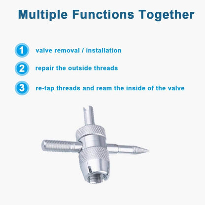 Tire Valve Stem Puller And Installer Kit 10Pc 4 Way Valve Core Remover Tool