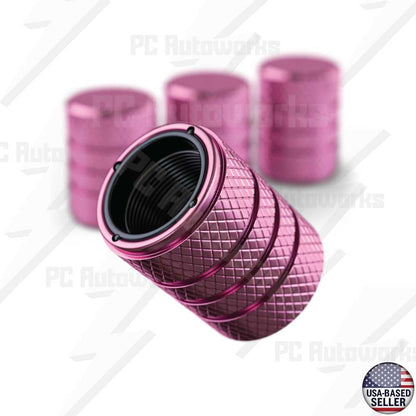 Plum Purple Aluminum Tire Valve Stem Caps Set Of 4 Universal Fit Easy Install Anti Corrosion