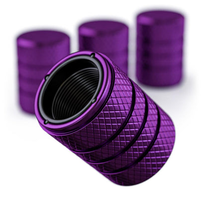 Plum Purple Aluminum Tire Valve Stem Caps Set Of 4 Universal Fit Easy Install Anti Corrosion