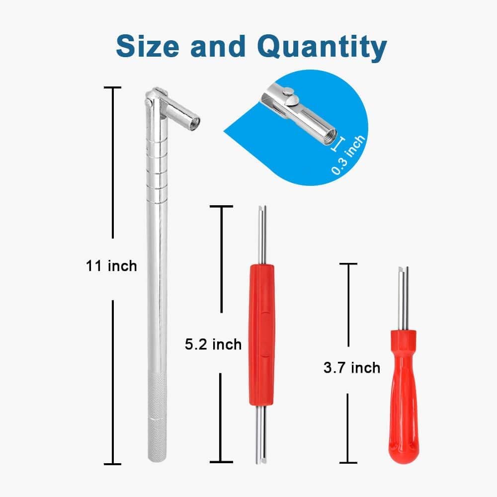 Tire Valve Stem Puller And Installer Kit 10Pc 4 Way Valve Core Remover Tool