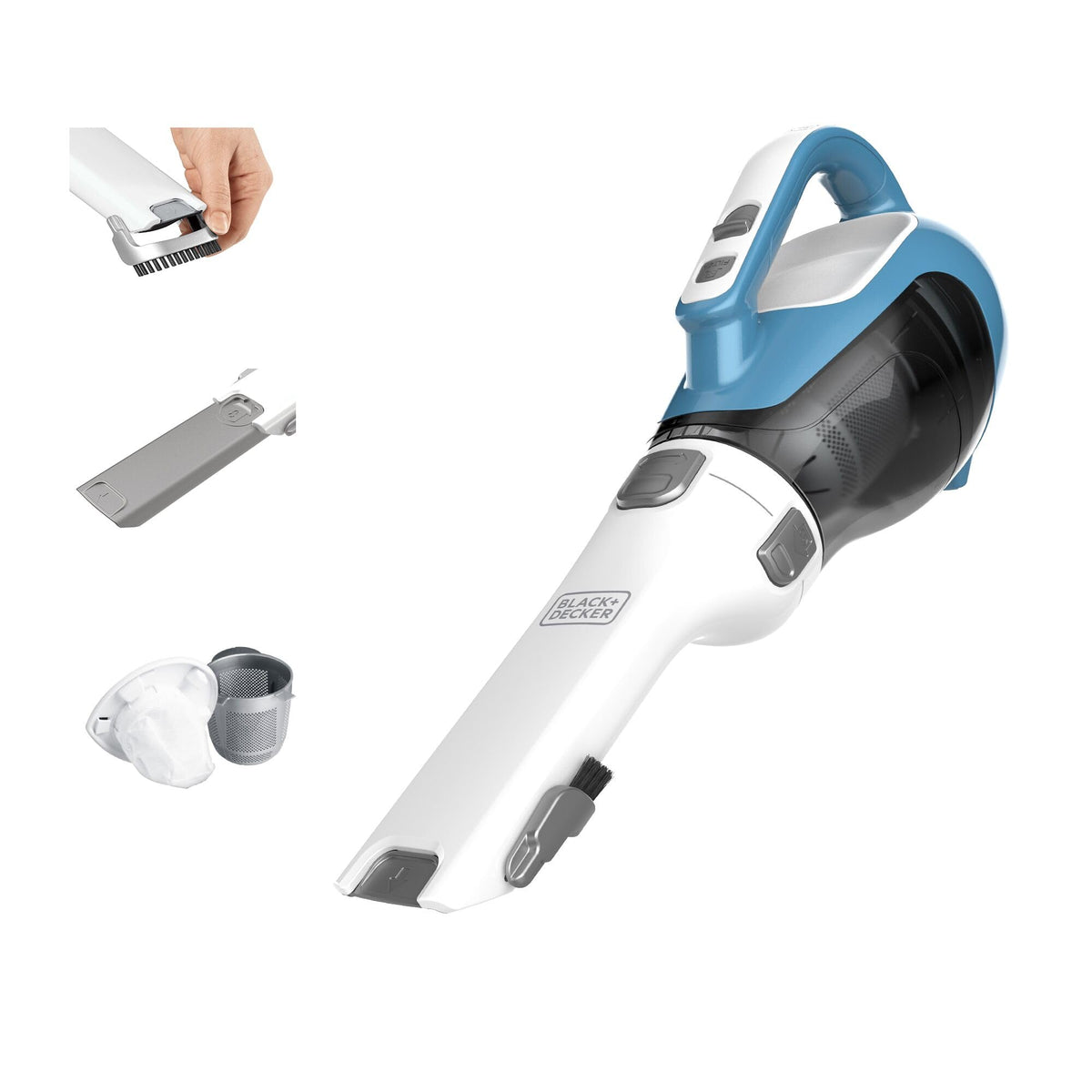 Black Decker Dustbuster Compact Cordless Handheld Vacuum Car Rotating Nozzle Crevice Tool