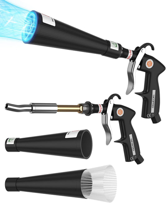 Automotive Detailing Air Blow Gun With Two Nozzle Set For Car Cleaning Durable High Pressure