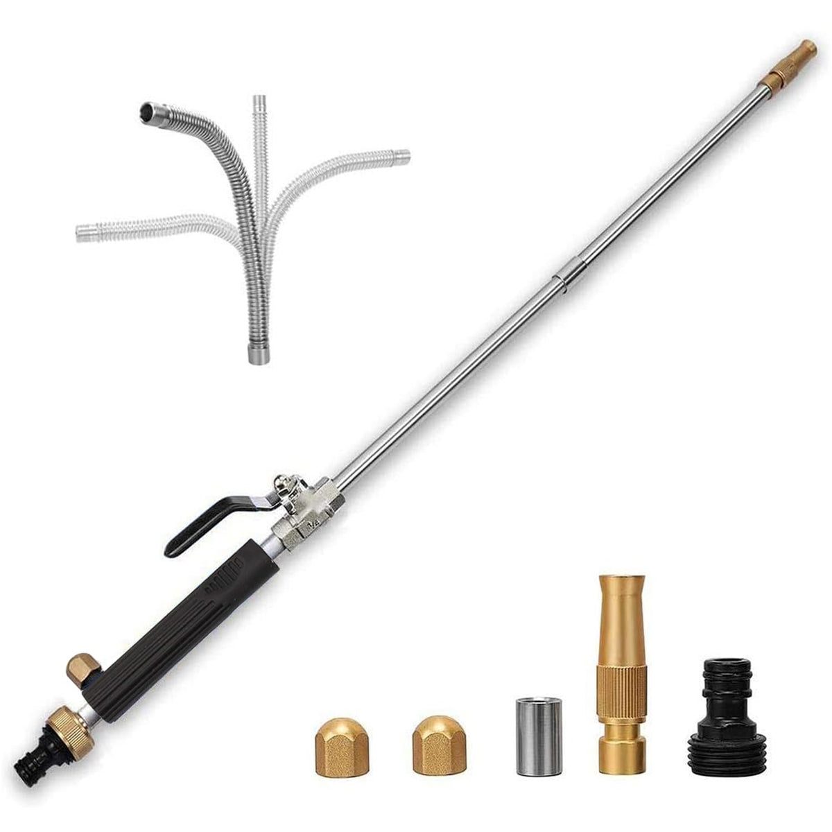 Washer Wand Attachment With Jet Nozzles For Gutter Patio Car Cleaning Blue