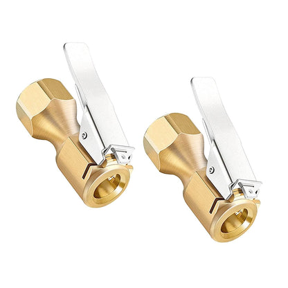 Brass Locking Tire Air Chuck With Clip Adapter 8mm Inlet For Car Truck Motorcycle Inflator