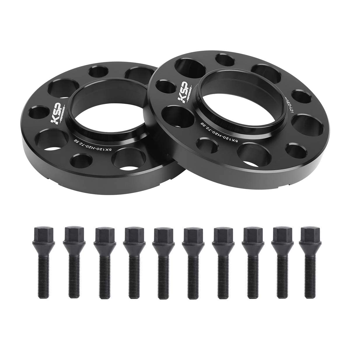KSP BMW 5x120mm Wheel Spacers 15mm Hub Centric Forged M12x1.5 72.56mm Hub Bore 2pc
