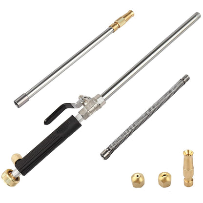 Washer Wand Attachment With Jet Nozzles For Gutter Patio Car Cleaning Blue