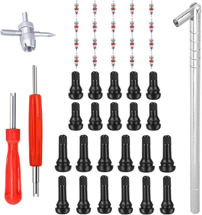 Tire Valve Stem Puller And Installer Kit 10Pc 4 Way Valve Core Remover Tool