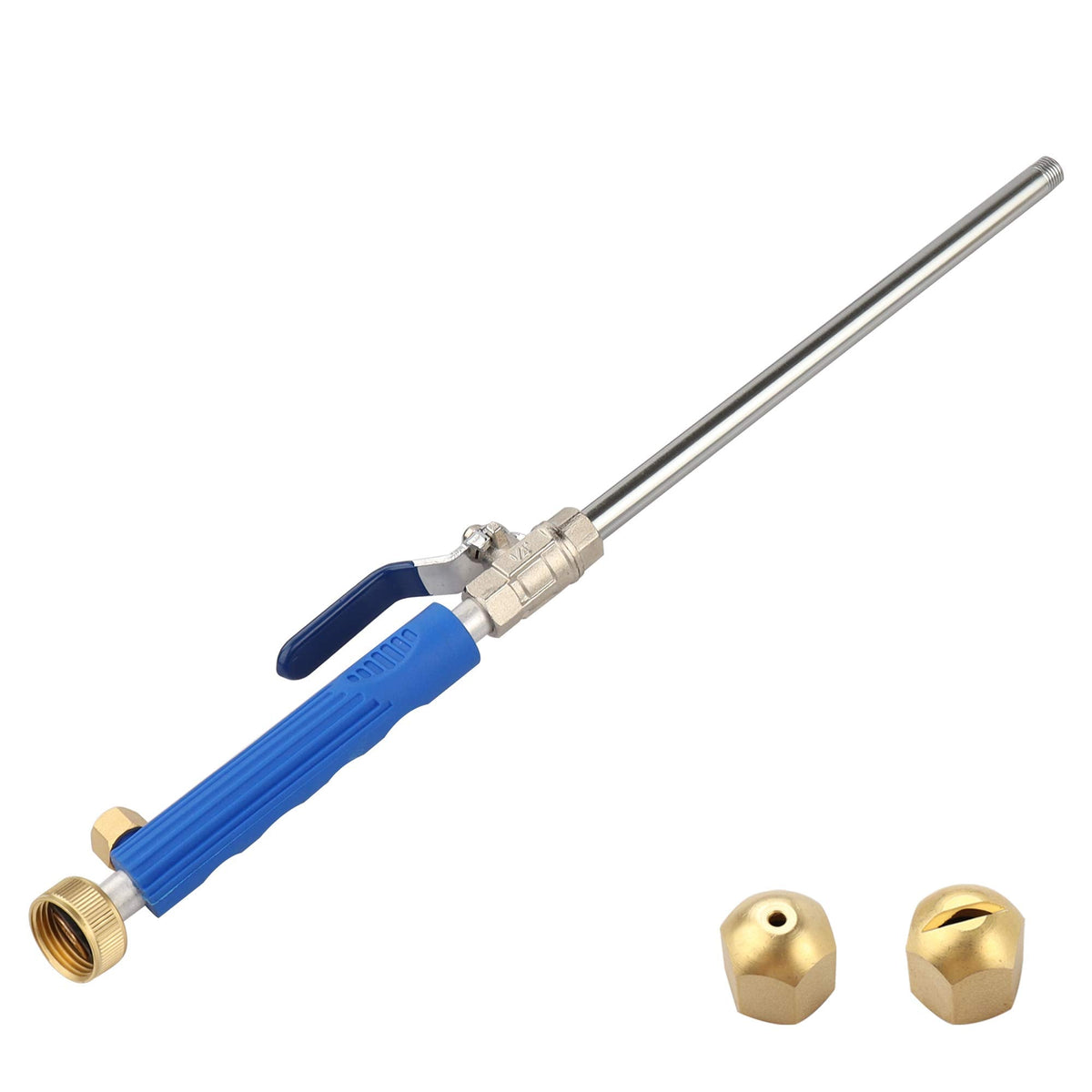 Washer Wand Attachment With Jet Nozzles For Gutter Patio Car Cleaning Blue