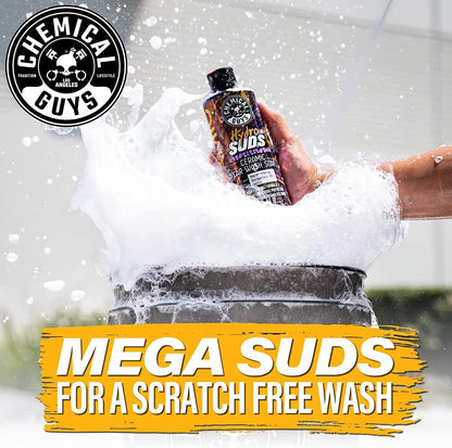 Chemical Guys HydroSuds Ceramic Car Wash Soap 16 Oz Berry Scent 2 Pack Foaming Wash