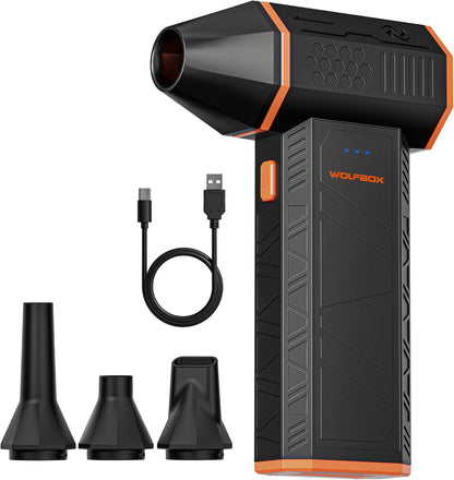 WOLFBOX MegaFlow 50 Compressed Air Duster 110000 RPM Electric Blower 3 Gear