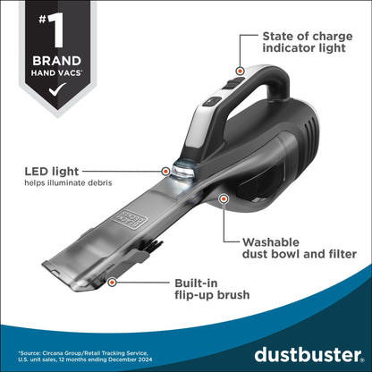 Black Decker Dustbuster Compact Cordless Handheld Vacuum Car Rotating Nozzle Crevice Tool