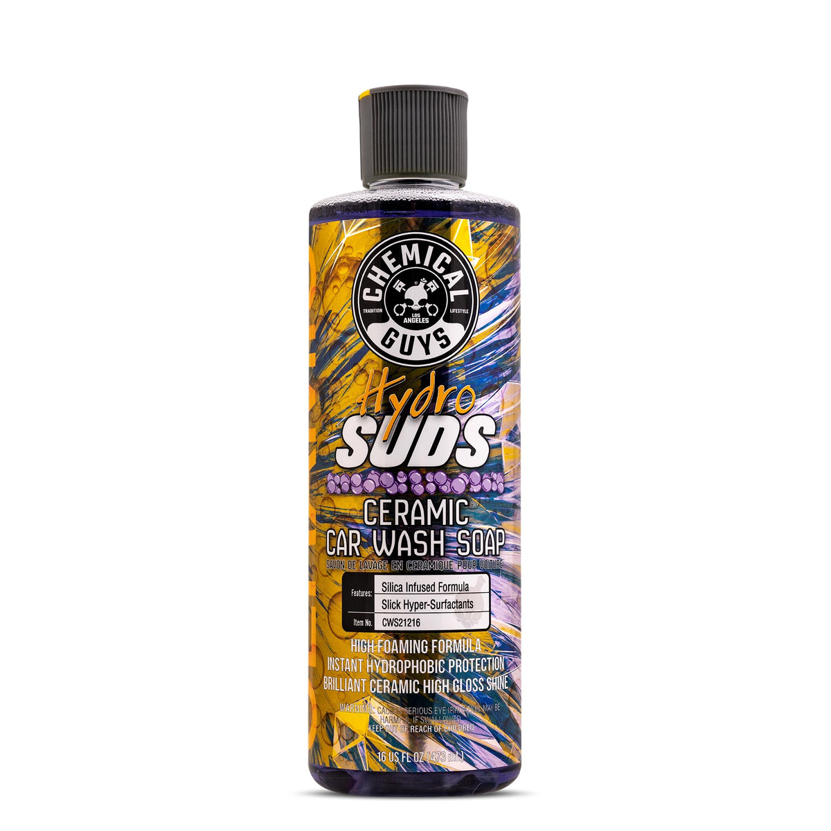 Chemical Guys HydroSuds Ceramic Car Wash Soap 16 Oz Berry Scent 2 Pack Foaming Wash