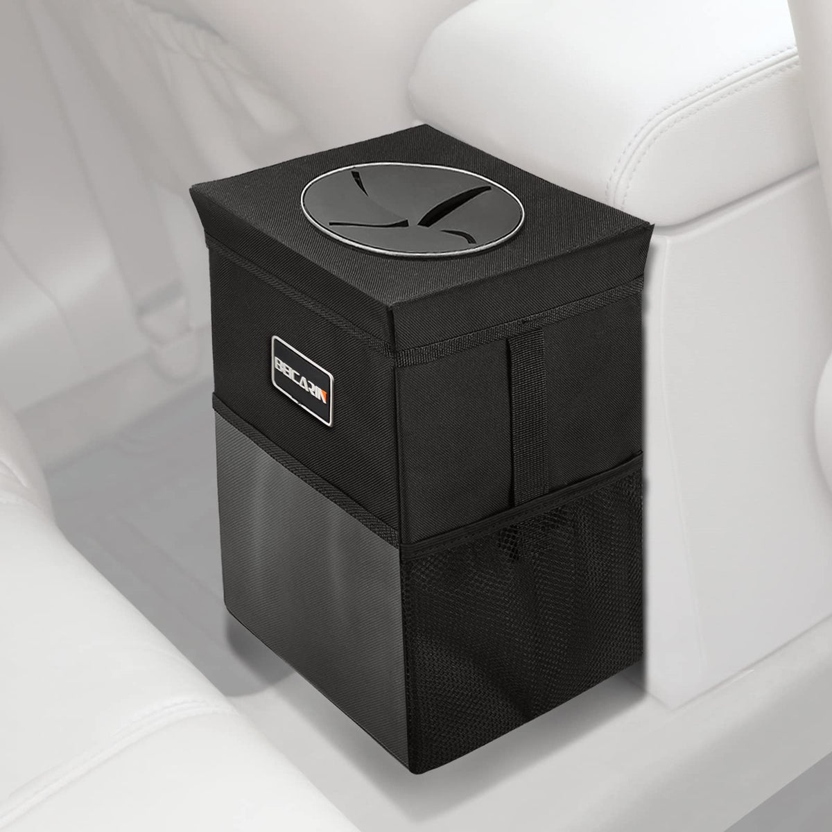 Beicarin Car Trash Can With Lid 2.6 Gal Leakproof Collapsible SUV Truck Van Organizer