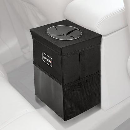 Beicarin Car Trash Can With Lid 2.6 Gal Leakproof Collapsible SUV Truck Van Organizer