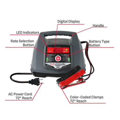 Schumacher 6V 12V Battery Charger And 100A Engine Starter 5 In 1 Maintainer 6A 30A Boost