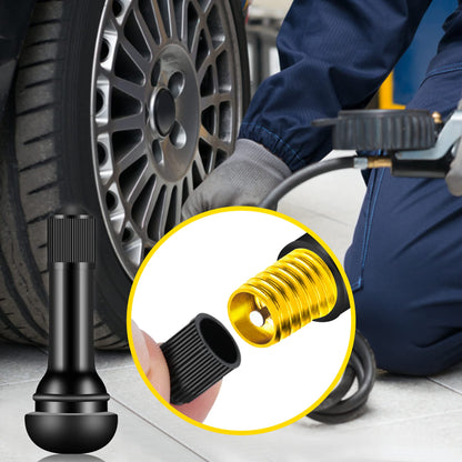 Tire Valve Stems Rubber Snap-In Tubeless Black 0.453 Inch Rim Hole For Standard Car Tires 150 Pack