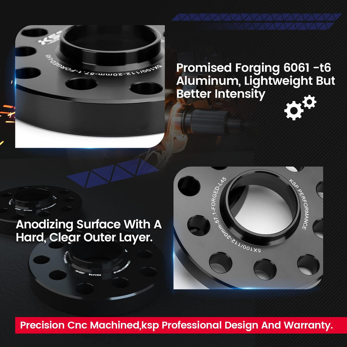 KSP BMW 5x120mm Wheel Spacers 15mm Hub Centric Forged M12x1.5 72.56mm Hub Bore 2pc