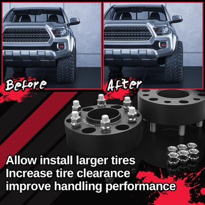 KSP 6x139.7mm Wheel Spacers 2in for Silverado Sierra Ram 1500 Lug Centric 108mm Hub Bore Black 4Pcs