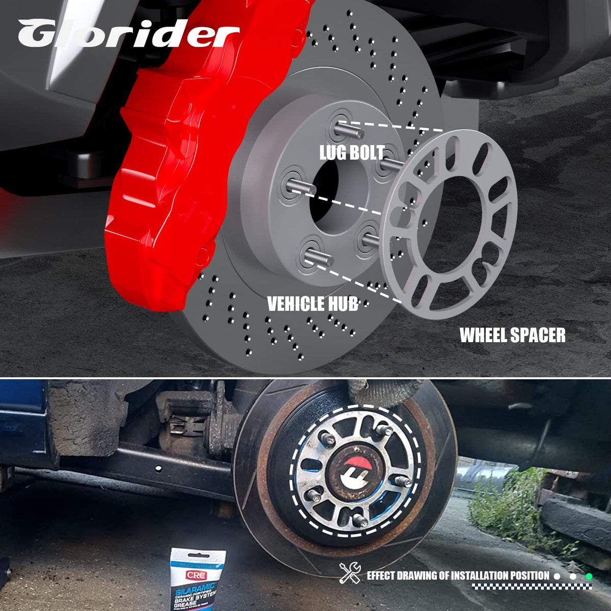 4Pcs 5mm Wheel Spacers for 4 and 5 Lug Vehicles, PCD 98 to 120mm, 78.1mm ID, 150mm OD Aluminum