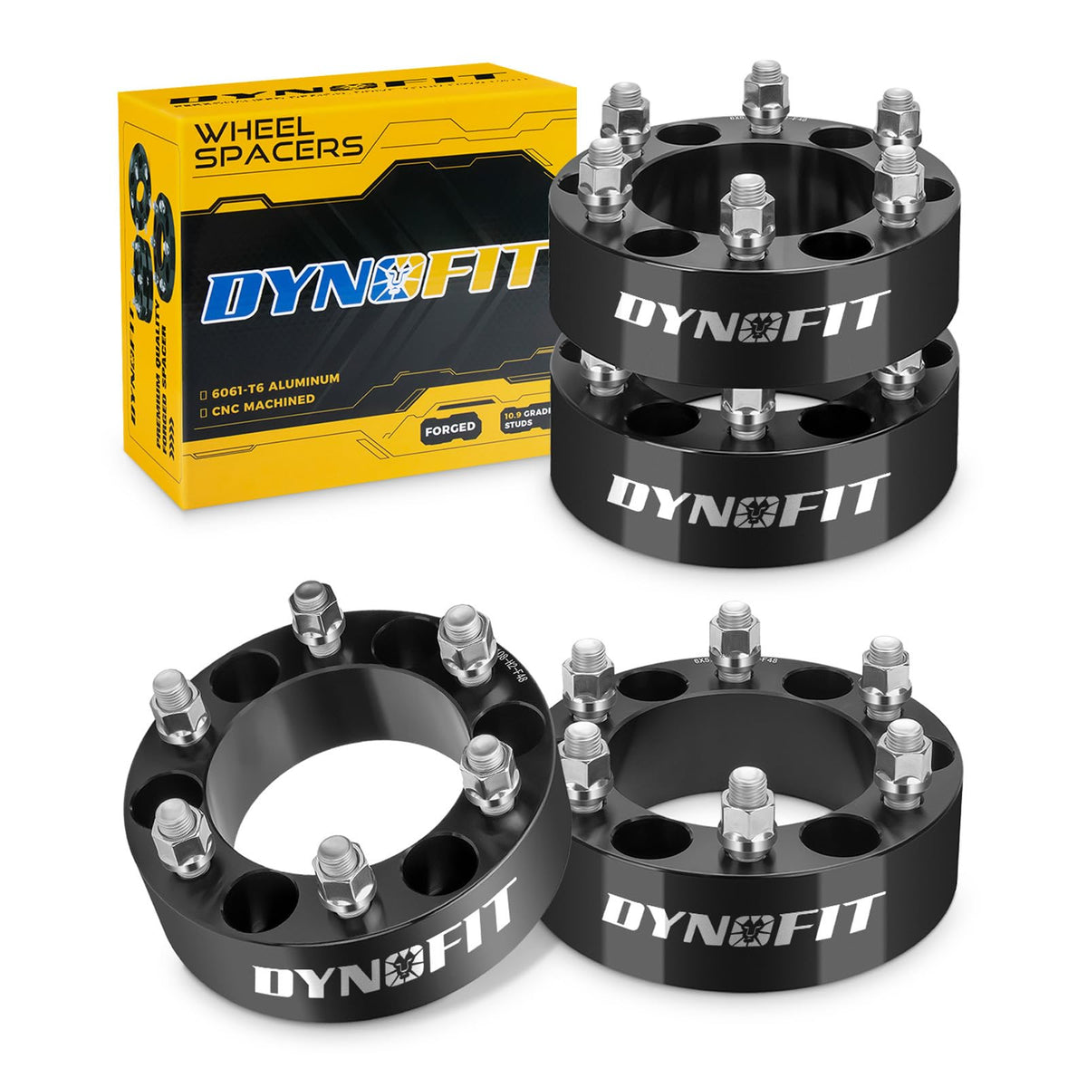 Dynofit 2 Inch Wheel Spacers 6x139.7 6x5.5 Forged Aluminum For Chevy GMC Silverado Ram 1500