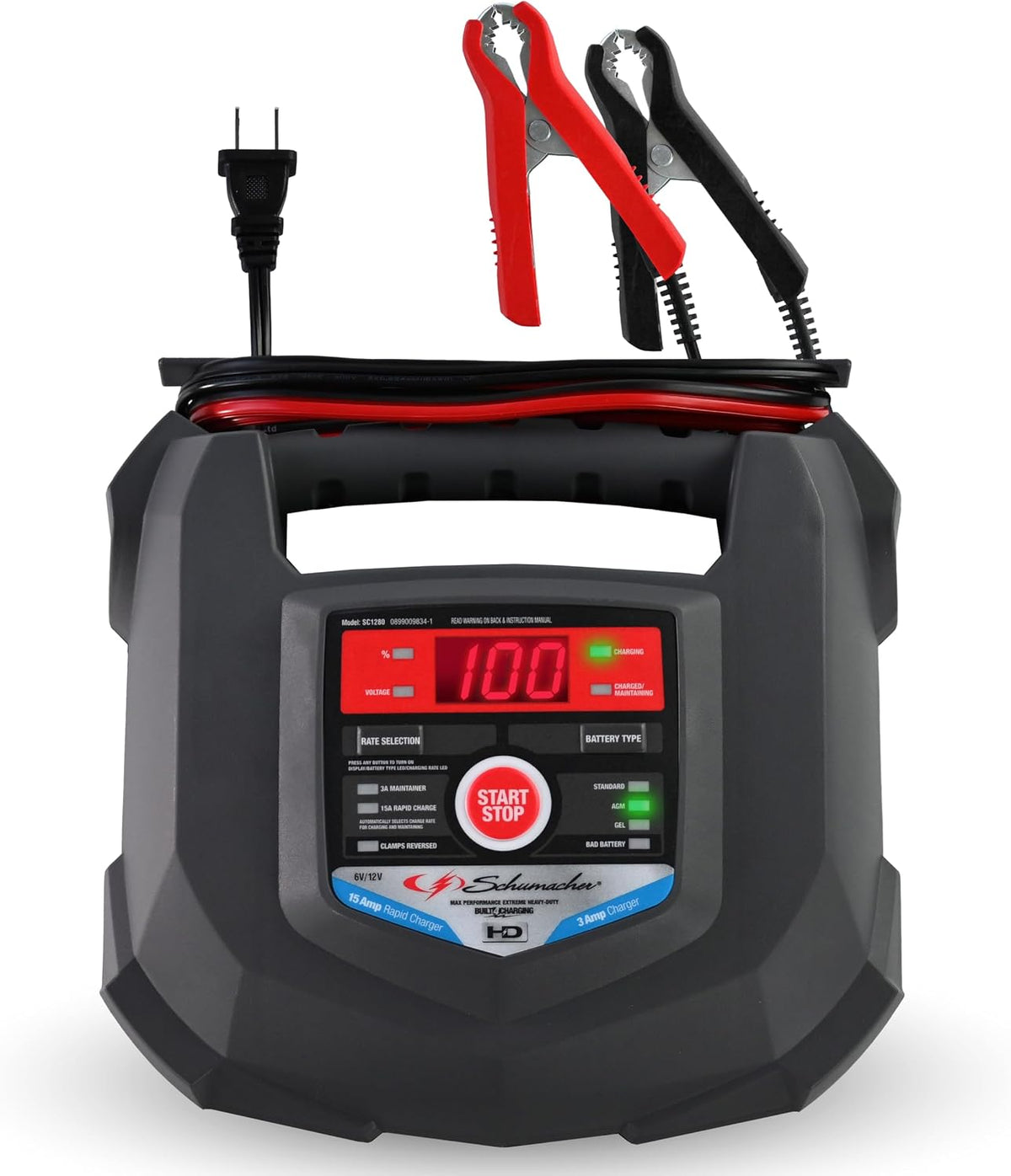Schumacher SC1280 12V/6V Battery Charger Maintainer Trickle Charger For Auto Marine AGM Gel Deep Cycle
