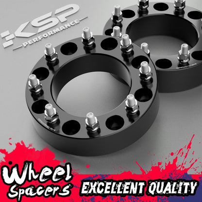 KSP 6x139.7mm Wheel Spacers 2in for Silverado Sierra Ram 1500 Lug Centric 108mm Hub Bore Black 4Pcs