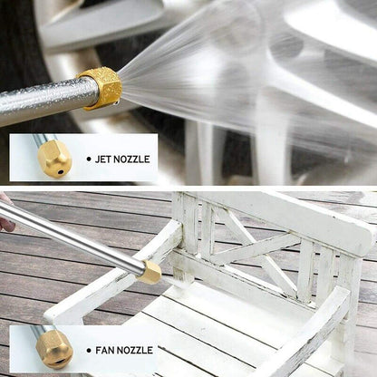 Washer Wand Attachment With Jet Nozzles For Gutter Patio Car Cleaning Blue