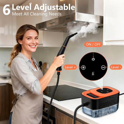 Portable Steam Cleaner With 16 Accessories, 15-Second Heat Up, Handheld For Home And Car Detailing