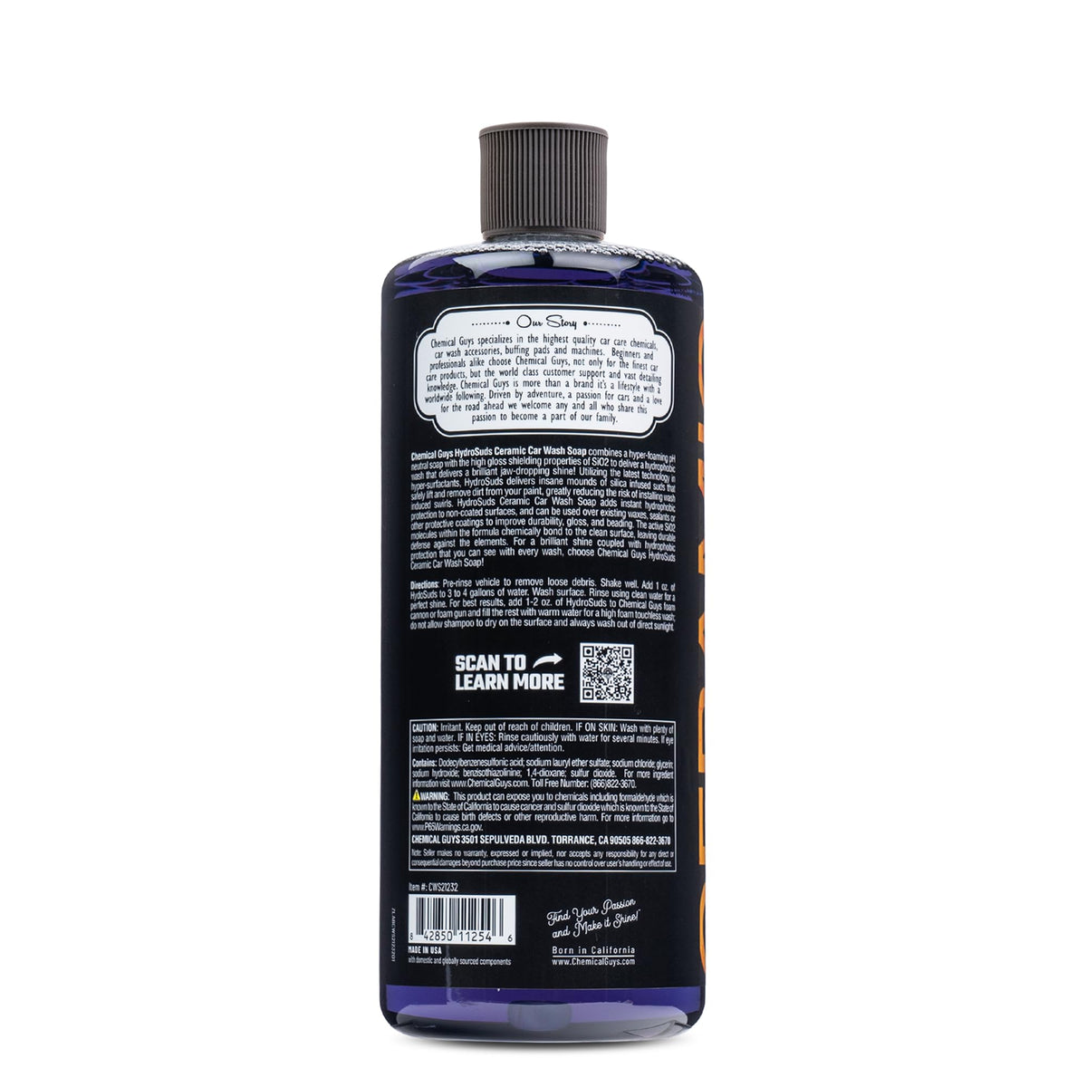 Chemical Guys HydroSuds Ceramic Car Wash Soap 16 Oz Berry Scent 2 Pack Foaming Wash