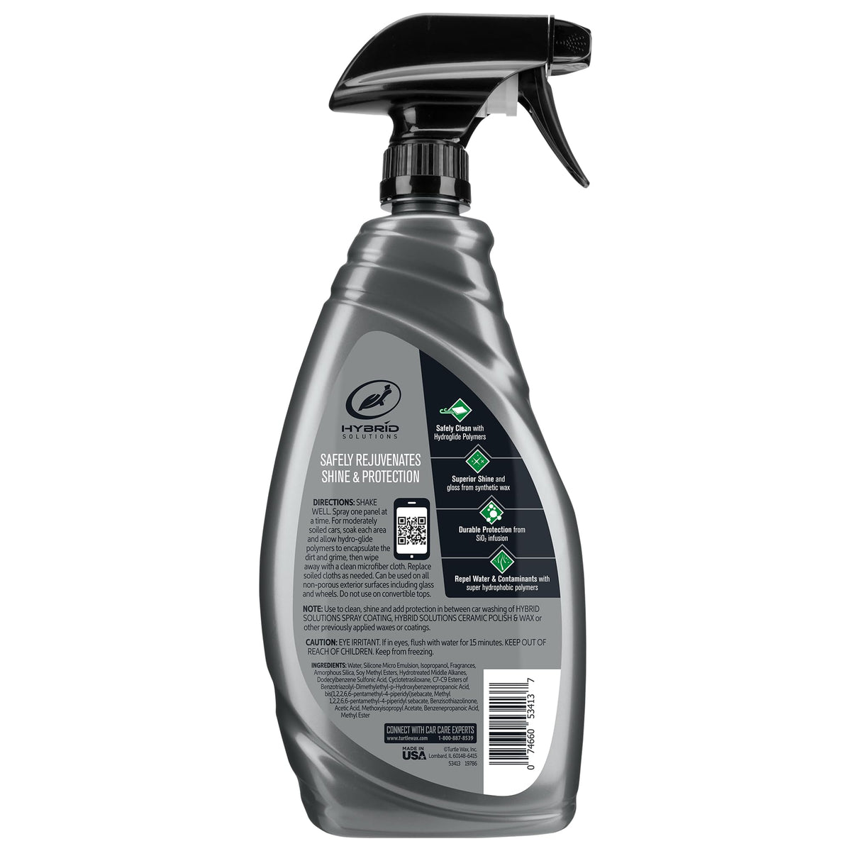 Turtle Wax Hybrid Solutions Ceramic 3 In 1 Detailer Waterless Car Wash 32 Oz