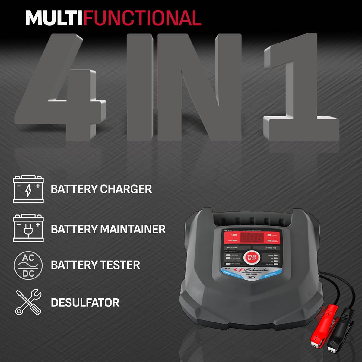 Schumacher SC1280 12V/6V Battery Charger Maintainer Trickle Charger For Auto Marine AGM Gel Deep Cycle