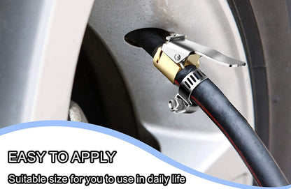 Brass Locking Tire Air Chuck With Clip Adapter 8mm Inlet For Car Truck Motorcycle Inflator