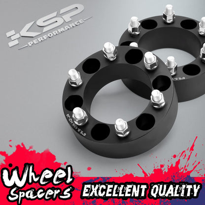 KSP 6x139.7mm Wheel Spacers 2in for Silverado Sierra Ram 1500 Lug Centric 108mm Hub Bore Black 4Pcs