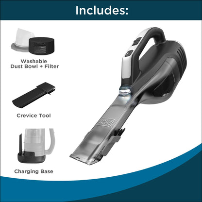 Black Decker Dustbuster Compact Cordless Handheld Vacuum Car Rotating Nozzle Crevice Tool