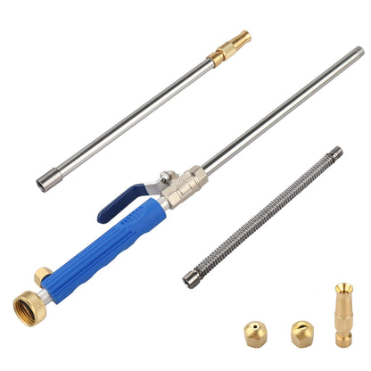 Washer Wand Attachment With Jet Nozzles For Gutter Patio Car Cleaning Blue