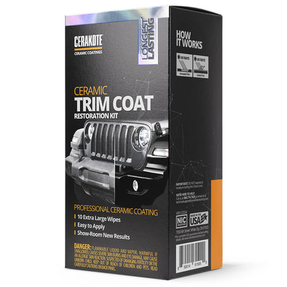 Cerakote Ceramic Trim Coat Kit For Plastic Exterior Trim Restoration Ceramic Coating