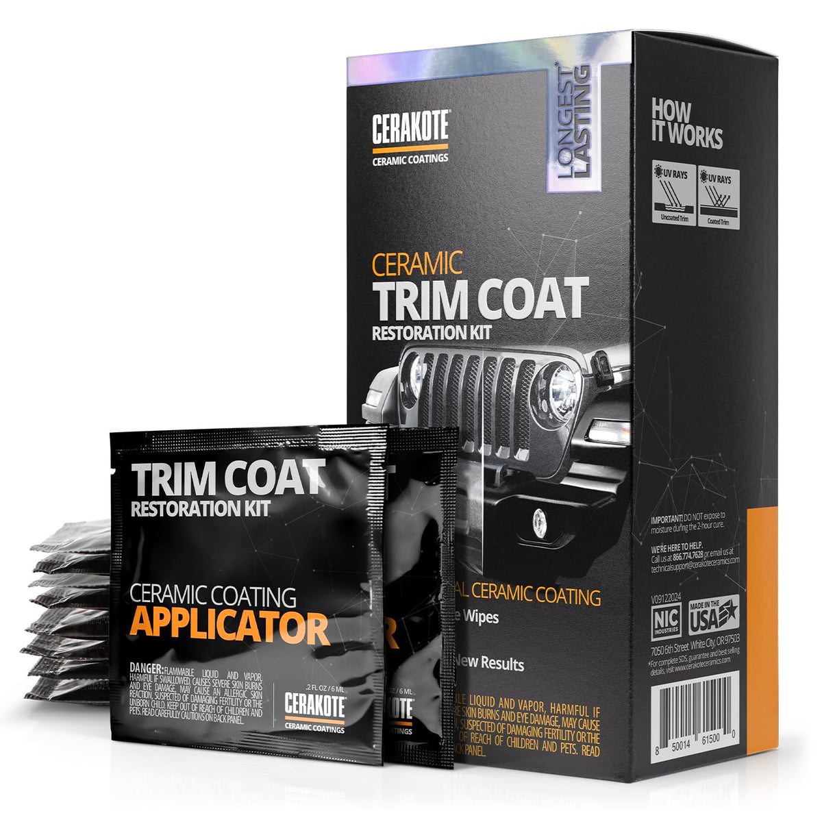Cerakote Ceramic Trim Coat Kit For Plastic Exterior Trim Restoration Ceramic Coating
