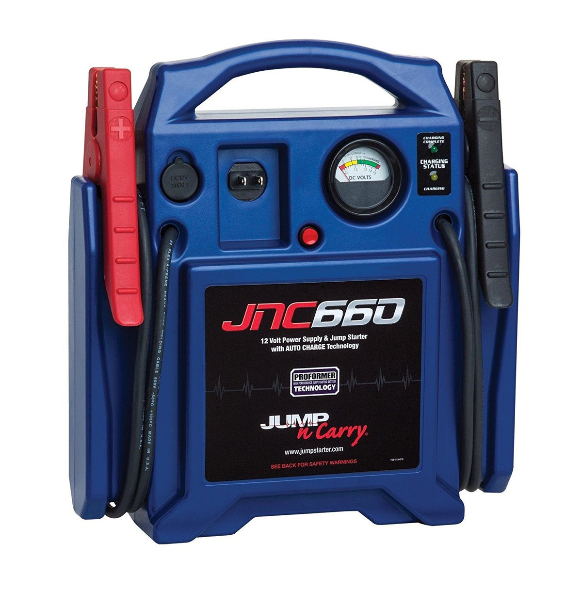 Clore Jump-N-Carry JNC660 1700 Peak Amp 12V Jump Starter With 22Ah Battery Blue