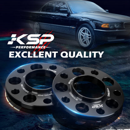 KSP BMW 5x120mm Wheel Spacers 15mm Hub Centric Forged M12x1.5 72.56mm Hub Bore 2pc
