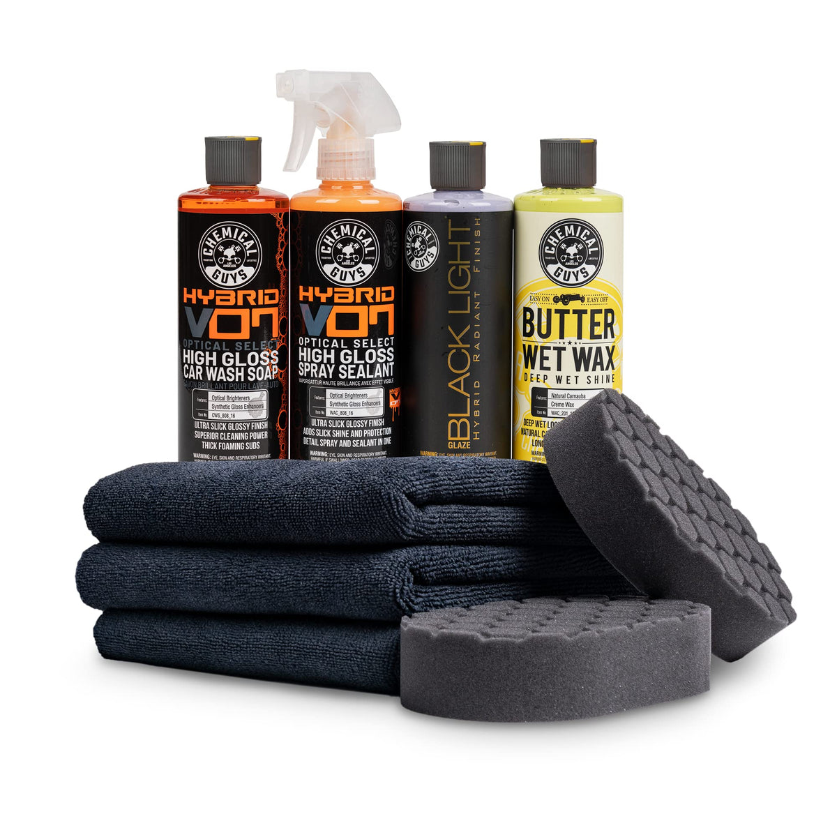 Chemical Guys HOL203 Black Car Care Kit With 9 Detailing Tools For A Show Winning Shine