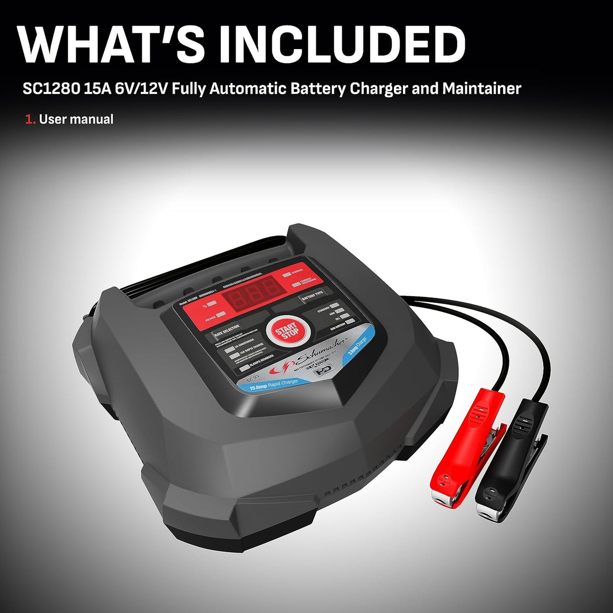 Schumacher SC1280 12V/6V Battery Charger Maintainer Trickle Charger For Auto Marine AGM Gel Deep Cycle