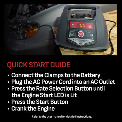 Schumacher 6V 12V Battery Charger And 100A Engine Starter 5 In 1 Maintainer 6A 30A Boost