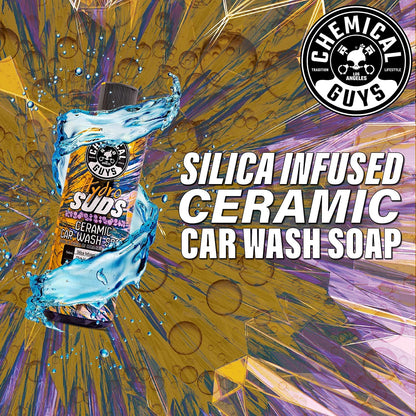 Chemical Guys HydroSuds Ceramic Car Wash Soap 16 Oz Berry Scent 2 Pack Foaming Wash