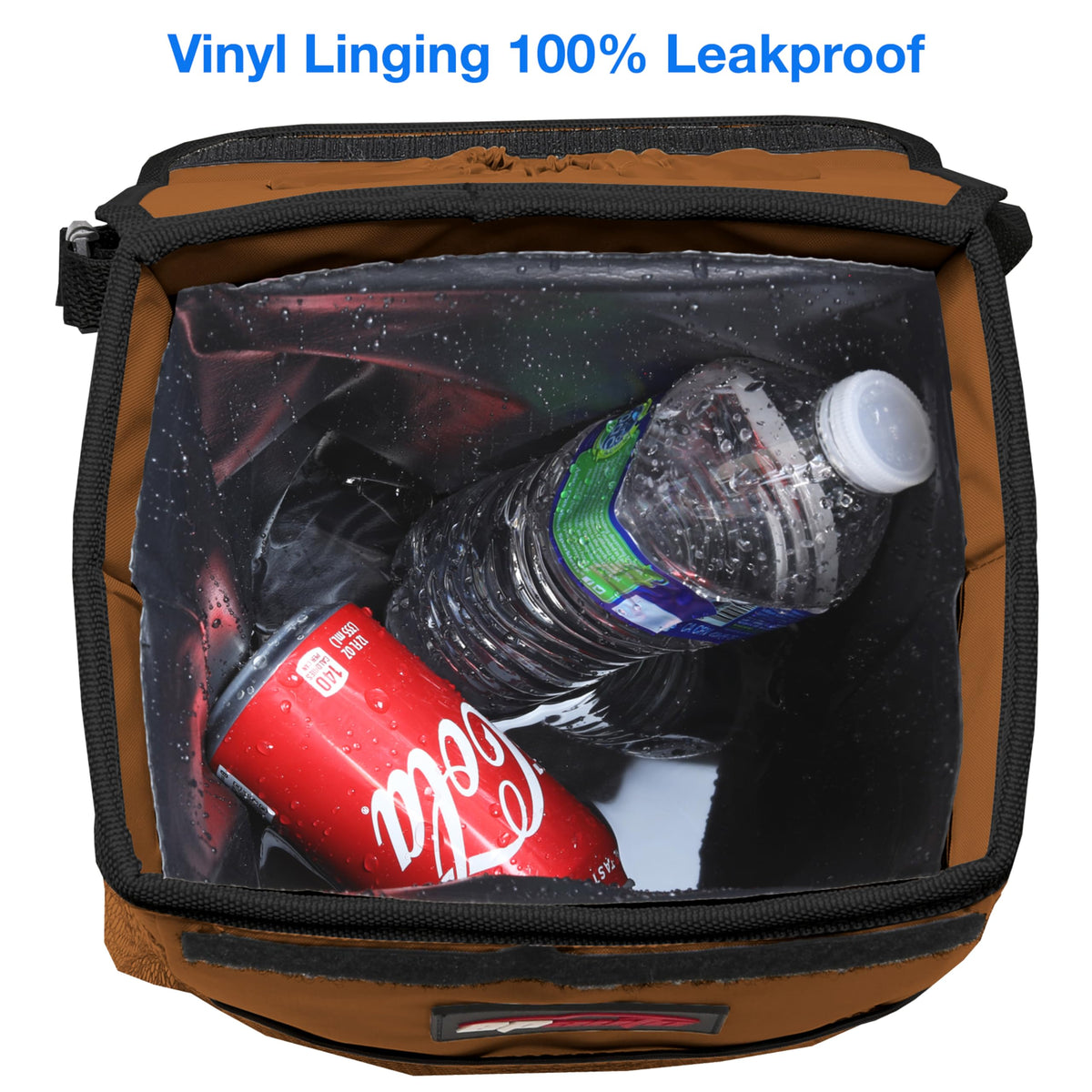 EPAuto Waterproof Car Trash Can With Lid And Storage Pockets 2.5 Gallon Black