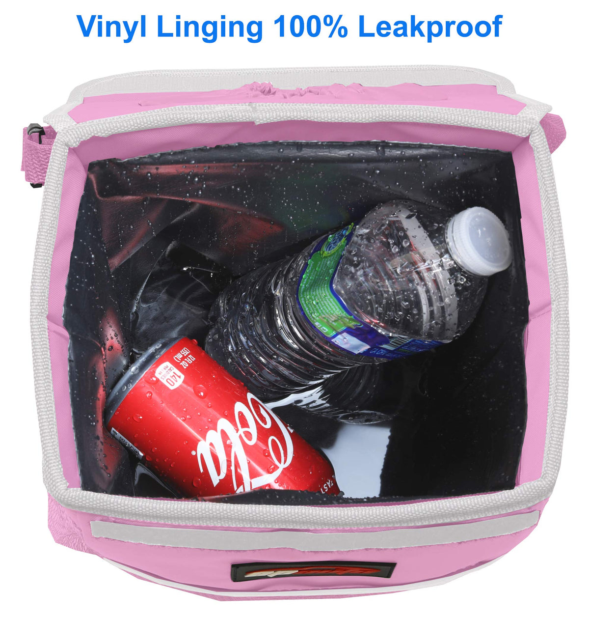 EPAuto Waterproof Car Trash Can With Lid And Storage Pockets 2.5 Gallon Black
