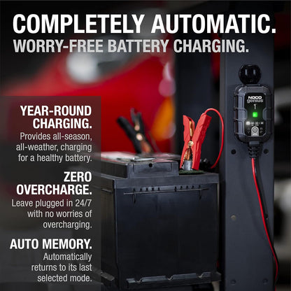 NOCO Genius1 1A 6V 12V Smart Battery Charger Maintainer Desulfator for Lead Acid LiFePO4
