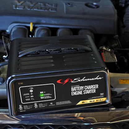 Schumacher SC1361 12V Fully Automatic Battery Charger Maintainer 50A 6A 2A 10A Modes For Cars RVs