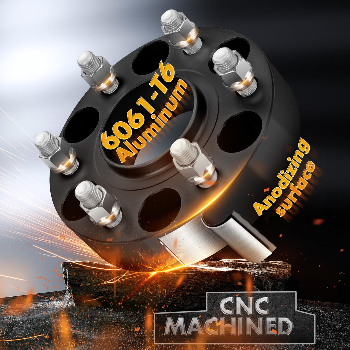 Dynofit 2 Inch Wheel Spacers 6x139.7 6x5.5 Forged Aluminum For Chevy GMC Silverado Ram 1500