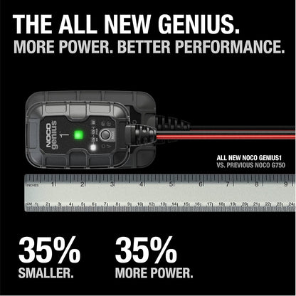 NOCO Genius1 1A 6V 12V Smart Battery Charger Maintainer Desulfator for Lead Acid LiFePO4